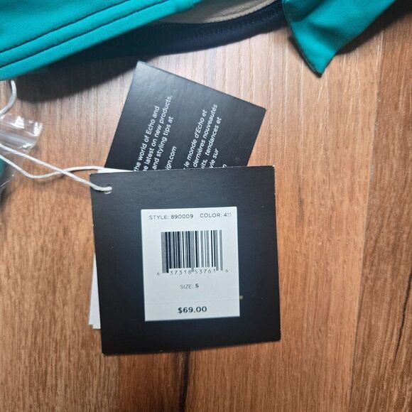 Echo New York Halter Bandeau Bikini Set Turquoise Blue Womens Size S - Picture 8 of 8